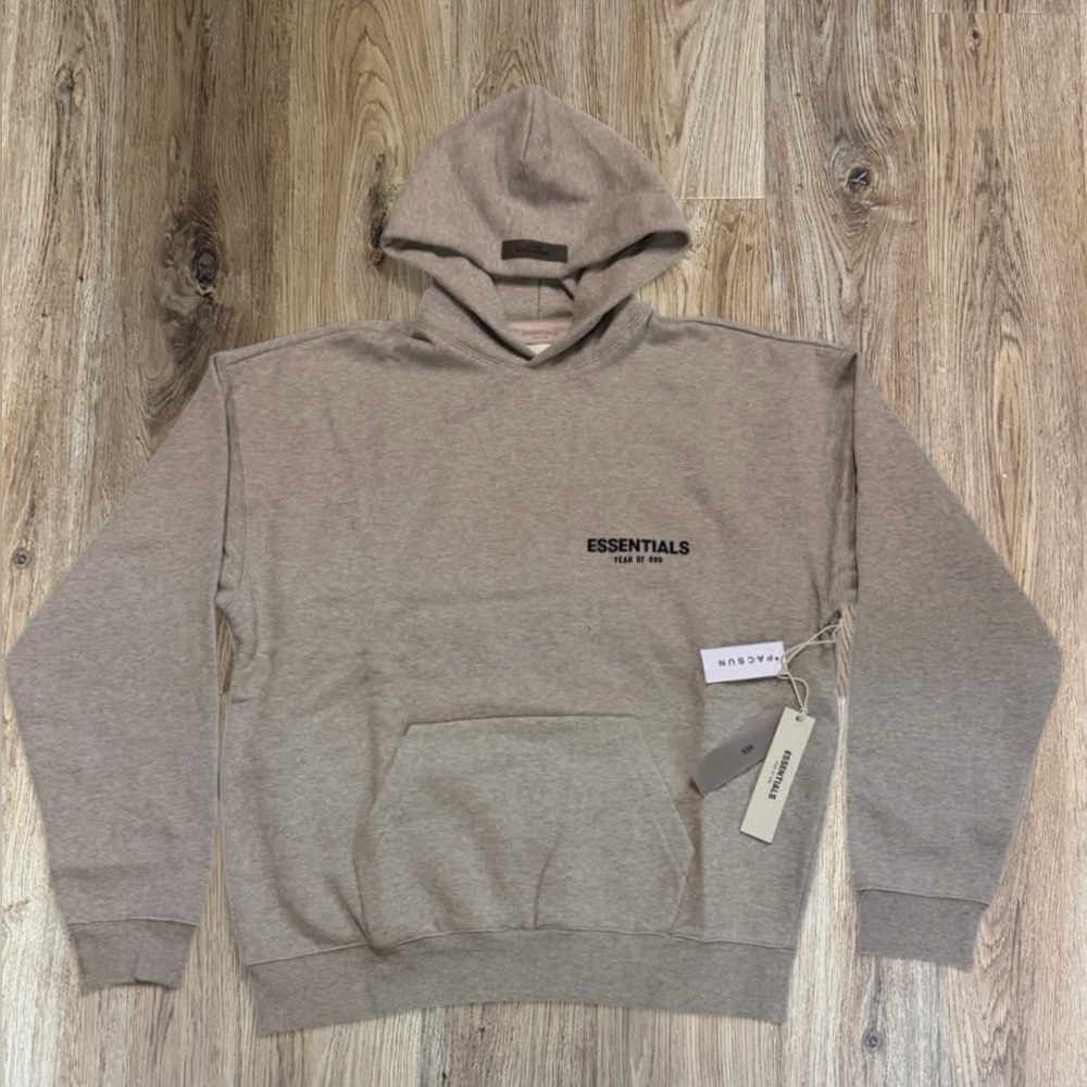 Fear Of God Essentials Dark Oatmeal Hoodie